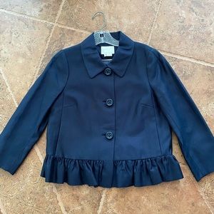 kate spade navy, Ari jacket, peplum ruffle bottom SIZE 6 NEVER WORN